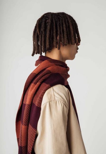 Melawear Jacquard Rippstrick Schal ASMEE Preisnachlass