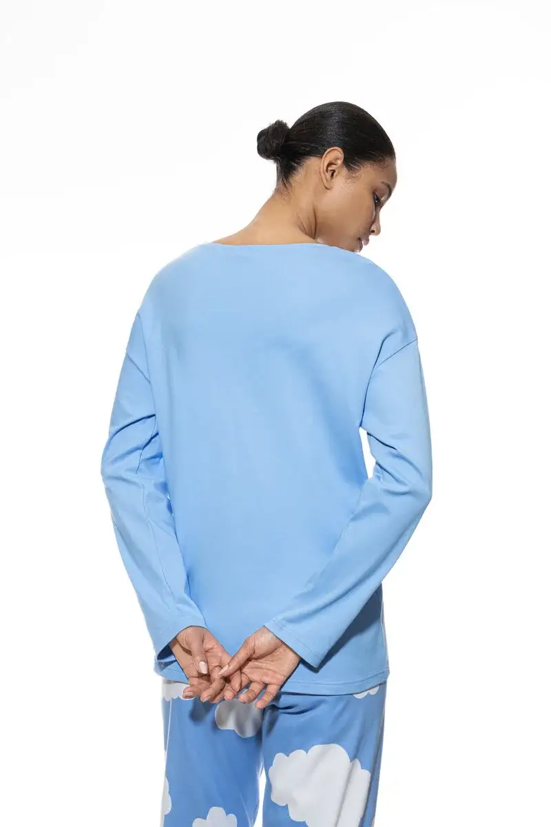 Merxx Pyjama Shirt langarm Serie Clouds Wochenangebot