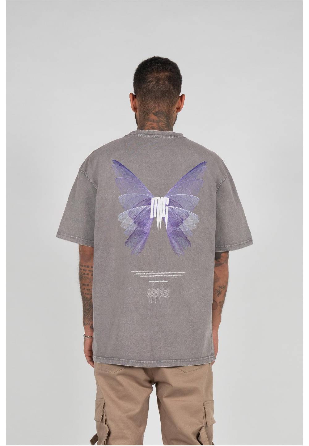 MJ Gonzales METAMORPHOSE V.2 Acid Washed Heavy Oversized Tee Begrenzte Freigabe