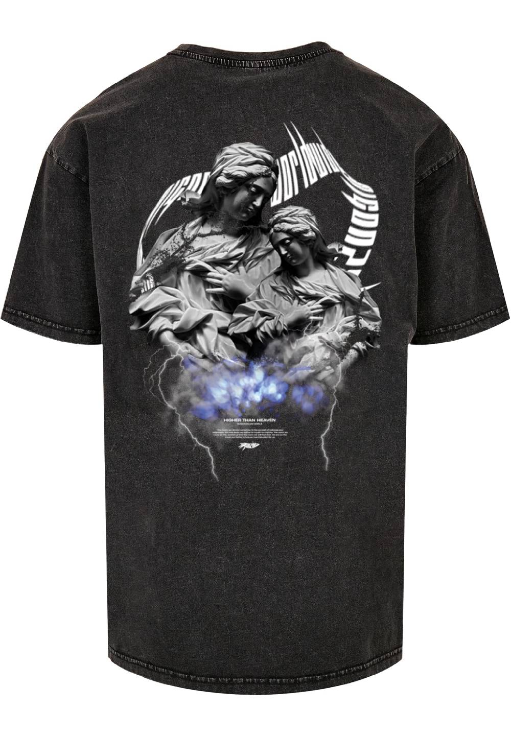 MJ Gonzales HIGHER THAN HEAVEN V.2 Acid Washed Heavy Oversize Tee JETZT KAUFEN