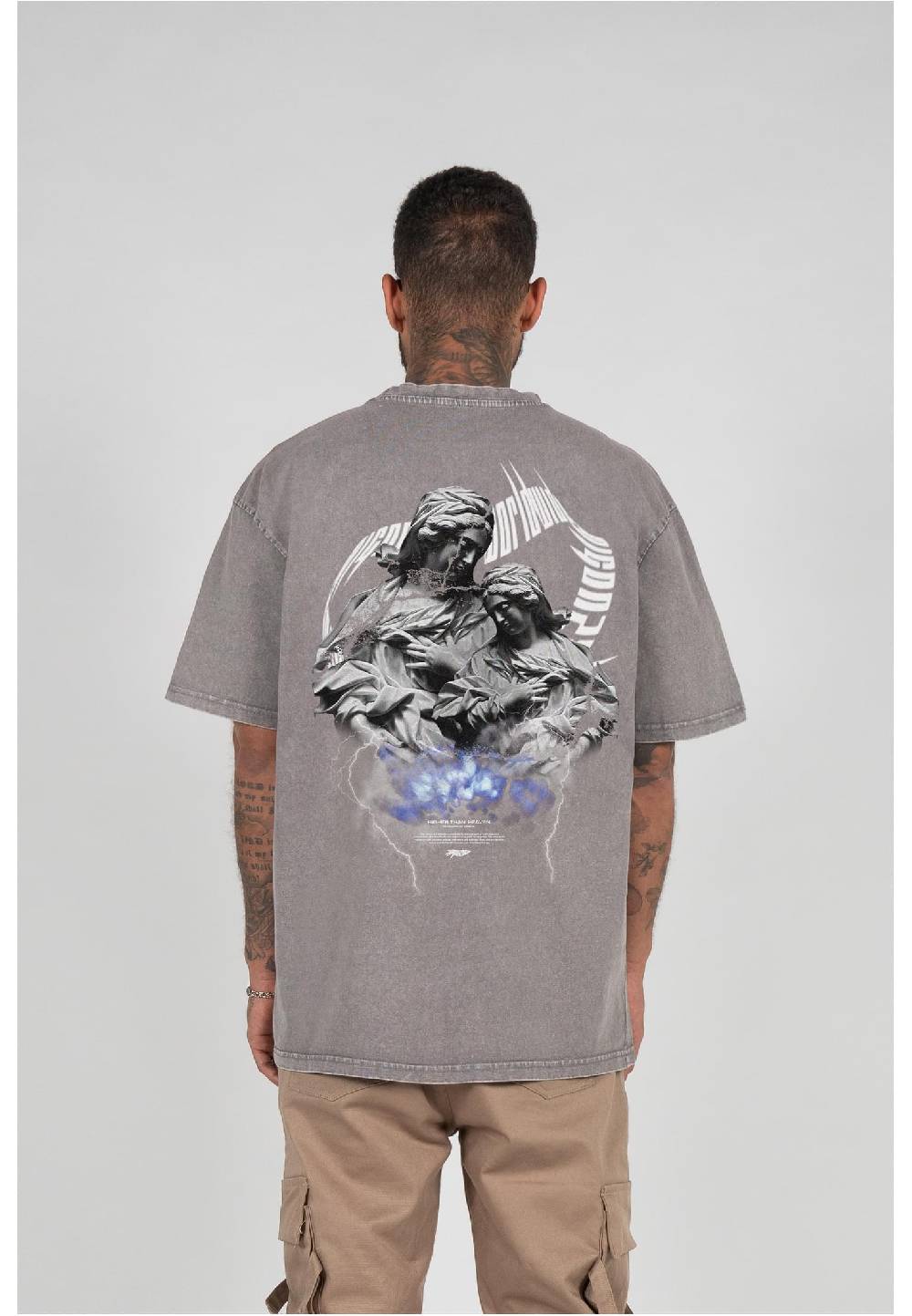 MJ Gonzales HIGHER THAN HEAVEN V.2 Acid Washed Heavy Oversize Tee JETZT KAUFEN