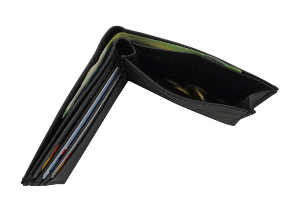 Papero PAPERO leichtes flaches Papier Wallet RAVEN mit integriertem RFID-Schutz und Münzfach Im Verkauf