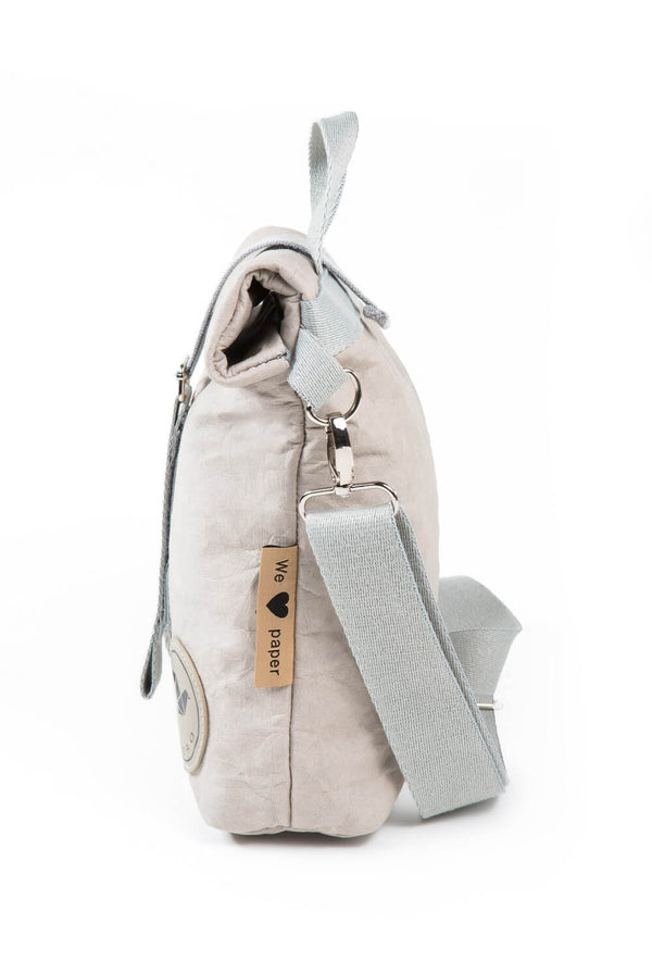 Papero PAPERO Lunchbag Handtasche aus Papier RACOON Pausenbrot vegan nachhaltig zollfrei