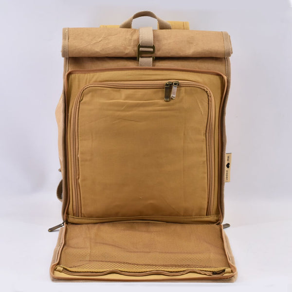 Papero PAPERO Rucksack LIZARD 21 L PRAKTISCH aus waschbarem Kraft Papier leicht, reißfest und wasserfest nachhaltig Verkauf