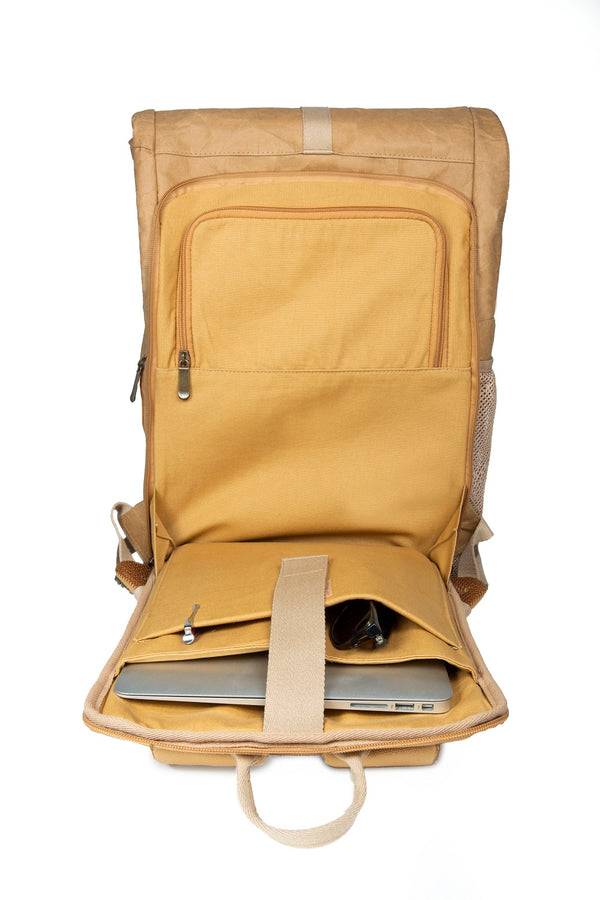 Papero PAPERO Rucksack YETI PRO EDITION 26 L DURCHDACHT aus Kraftpapier leicht, reißfest und wasserfest nachhaltig im Angebot