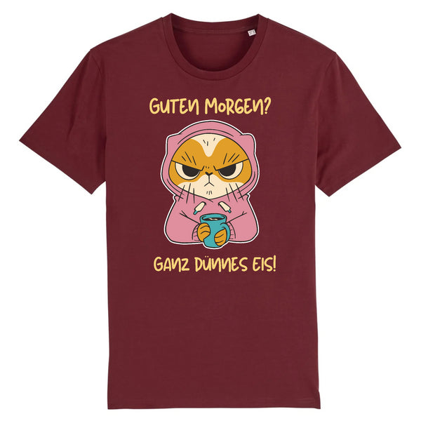 Papero T-SHIRT - BIO- Cat Guten Morgen, dünnes Eis - HERREN Rabatt