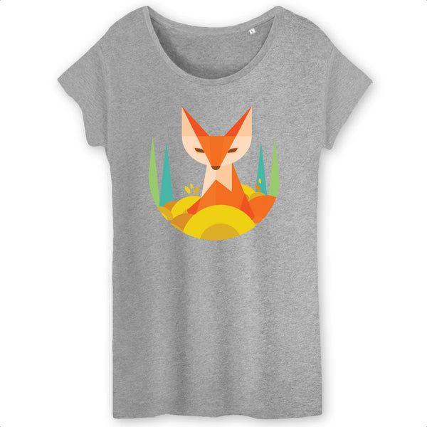 Papero T-SHIRT - BIO- Fox Geometric - Damen Saisonschlussverkauf