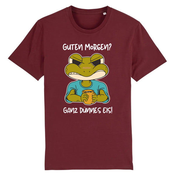 Papero T-SHIRT - BIO- Frog Guten Morgen dünnes Eis - HERREN Weihnachtsangebot