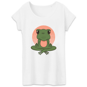 Papero T-Shirt- BIO- FROSCH YOGA VINTAGE- Damen Valentinstagsangebot