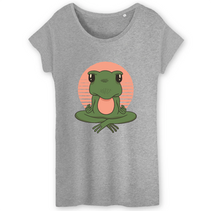 Papero T-Shirt- BIO- FROSCH YOGA VINTAGE- Damen Valentinstagsangebot