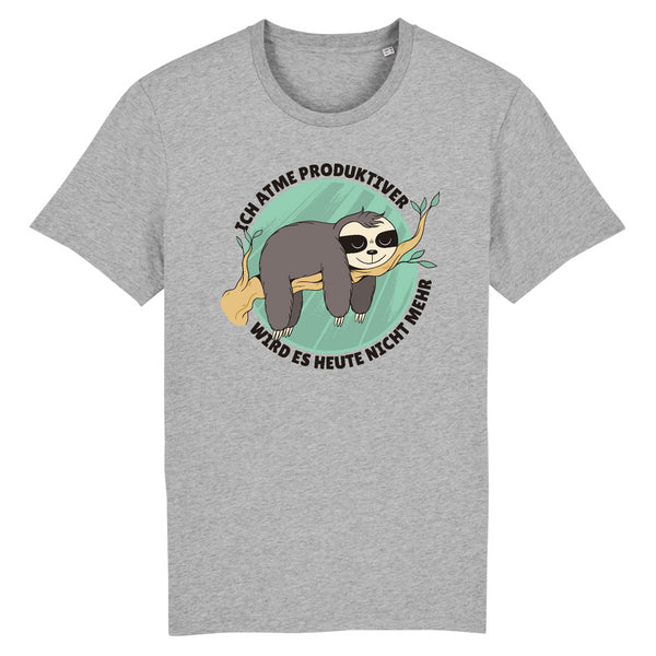 Papero T-SHIRT - BIO- Sloth Ich Atme produktiver - HERREN Bis zu 60% Rabatt