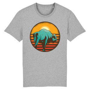 Papero T-Shirt - BIO- vintage-sunset-bison - Herren Kostenloser Versand international