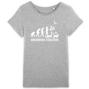 Papero T-Shirt- BIO - Greenrebel Evolution- Es ist Zeit für die grüne Rebellion- Damen 2025