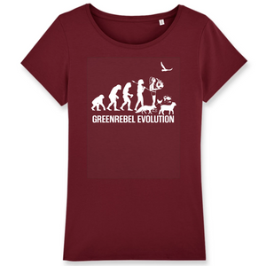 Papero T-Shirt- BIO - Greenrebel Evolution- Es ist Zeit für die grüne Rebellion- Damen 2025