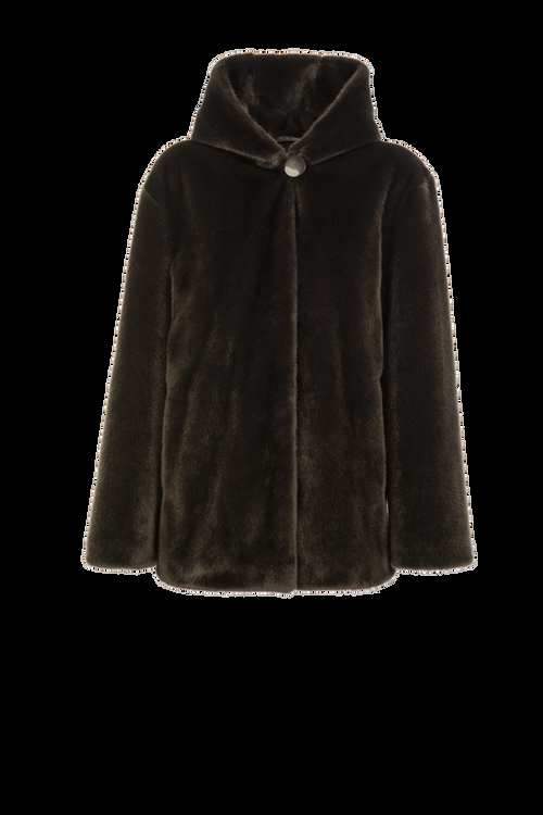 Petite M. Kunstfell Jacke in Dunkel-Oliv Riesige Rabatte