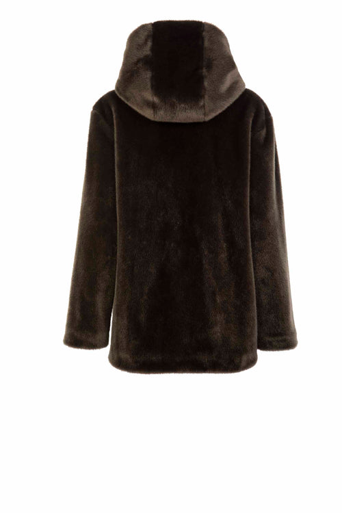 Petite M. Kunstfell Jacke in Dunkel-Oliv Riesige Rabatte