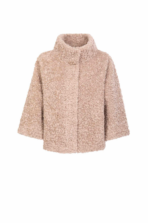 Petite M. Teddyfell Kurze Jacke in Beige Auslauf