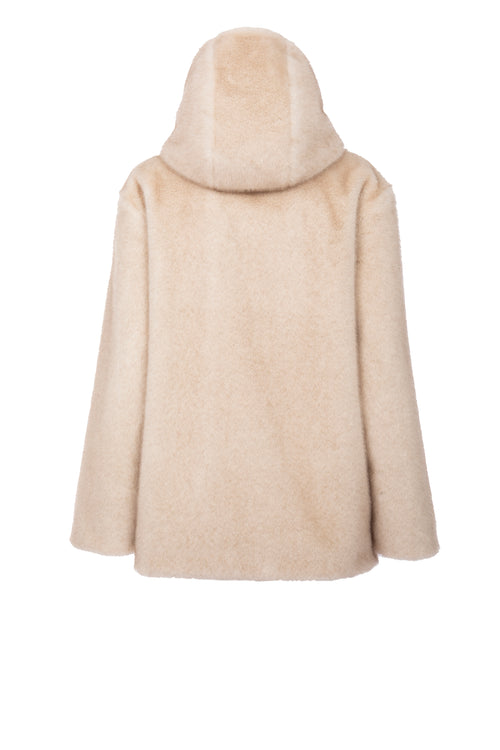Petite M. Kunstfell Jacke Creme im Angebot