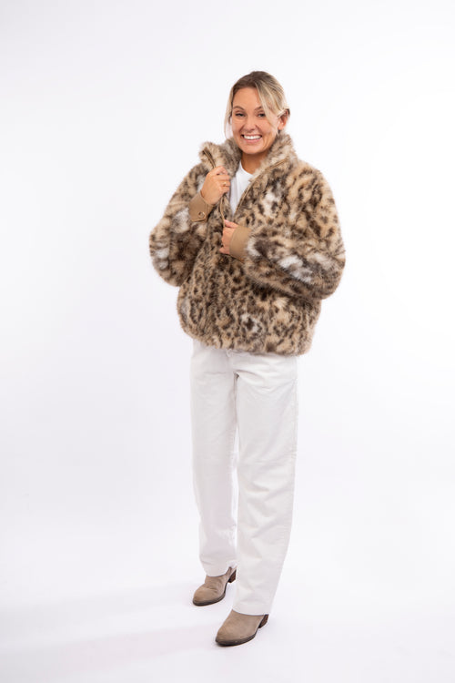 Petite M. Kunstpelz Blouson mit Tiger-Print Heißer Verkauf