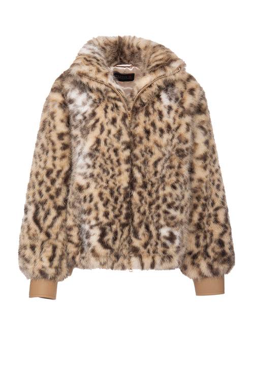 Petite M. Kunstpelz Blouson mit Tiger-Print Heißer Verkauf