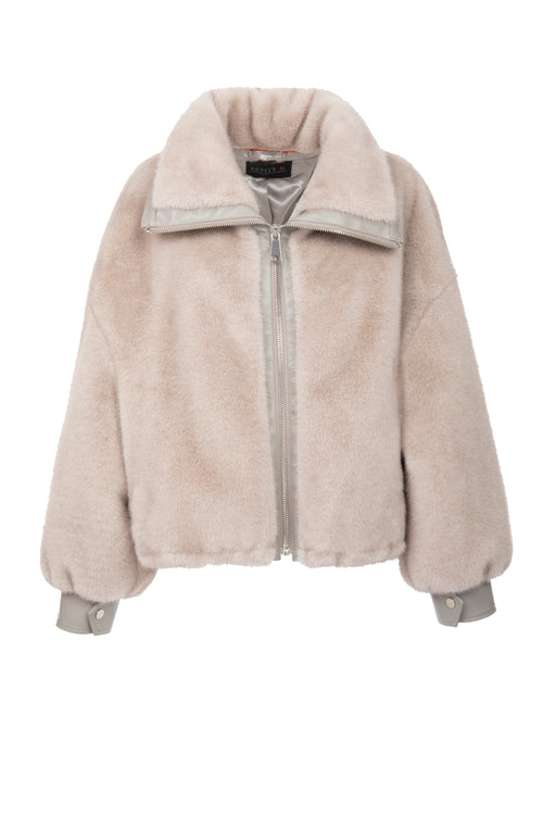 Petite M. Kunstpelz Bomberjacke in Silbergrau Bestseller