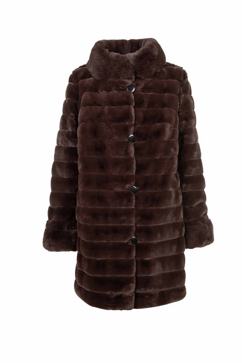 Petite M. Kunstpelz Jacke zum Wenden Schwarz - Braun Kauf eins, bekomm eins gratis