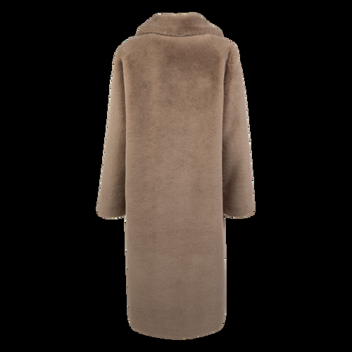 Petite M. Langer Kunstpelz Mantel in Sandfarbe Beige Bis zu 55% Rabatt