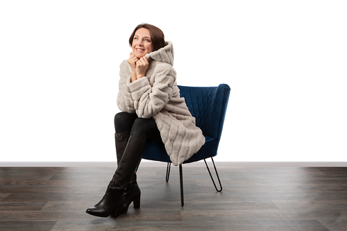 Petite M. Leichte Kunstpelz Jacke mit Kapuze Online
