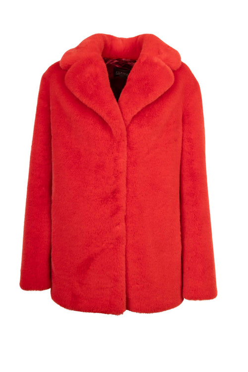Petite M. Kunstfelljacke Rot Verkauf
