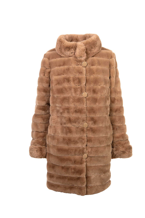 Petite M. Kunstpelz Jacke zum Wenden Camel Günstig kaufen