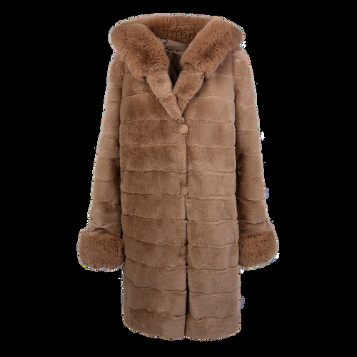 Petite M. Wendemantel mit Kapuze in Kunstfell und Microfaser, Farbe Camel Flash Sale