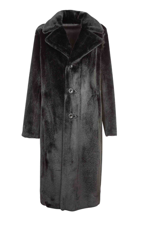 Petite M. Kunstlammfellmantel zum Wenden in Farbe Schwarz Online Shopping