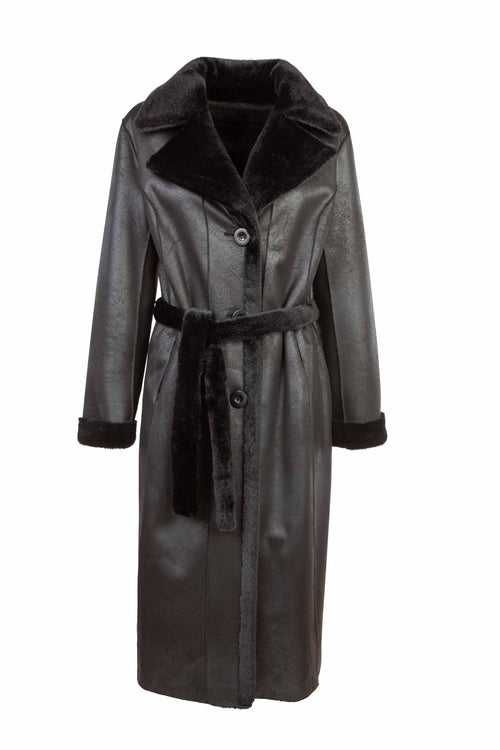 Petite M. Kunstlammfellmantel zum Wenden in Farbe Schwarz Online Shopping