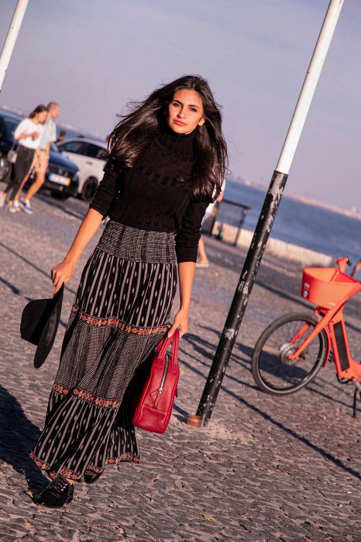 Philini Vintage-Handtasche in weinrot - Domi Angebote