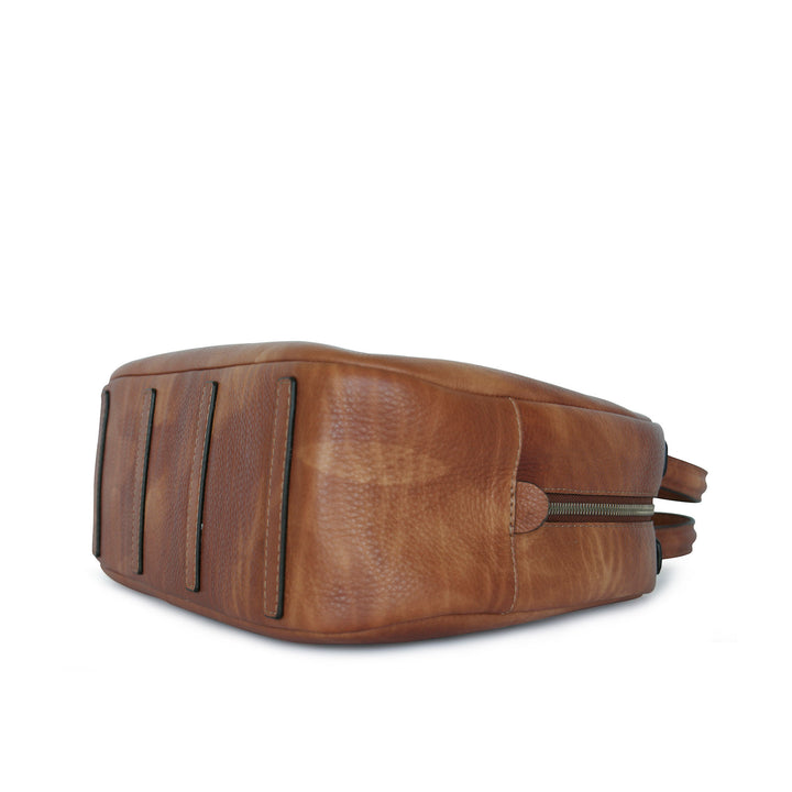 Philini Handtasche Vintagestyle in cognac Domi Preisnachlass