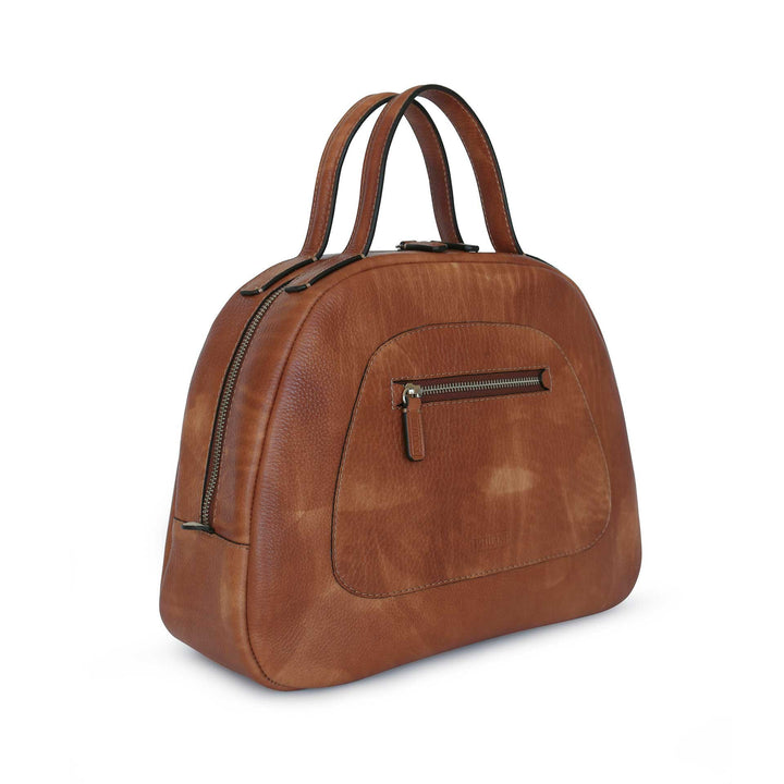 Philini Handtasche Vintagestyle in cognac Domi Super Sparpreis