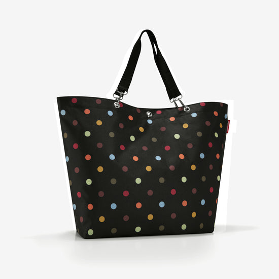 Reisenthel shopper XL dots (Strandtasche,schwarz) Kostenlose Rückgabe