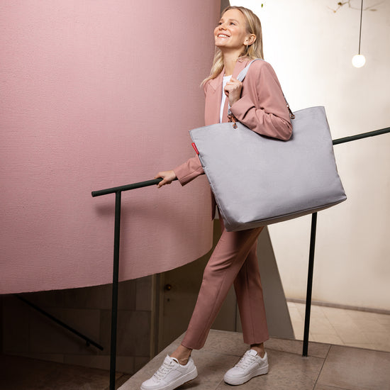 Reisenthel shopper XL twist sky rose (Strandtasche,hellgrau) JETZT KAUFEN