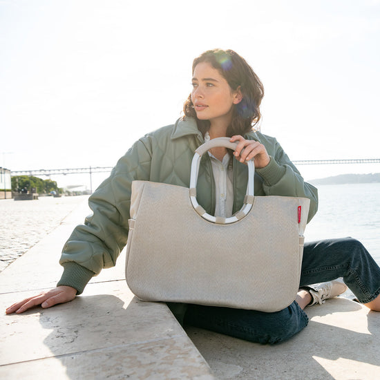 Reisenthel loopshopper L herringbone sand (Einkaufstasche,hellbraun) Letzte 2 Tage