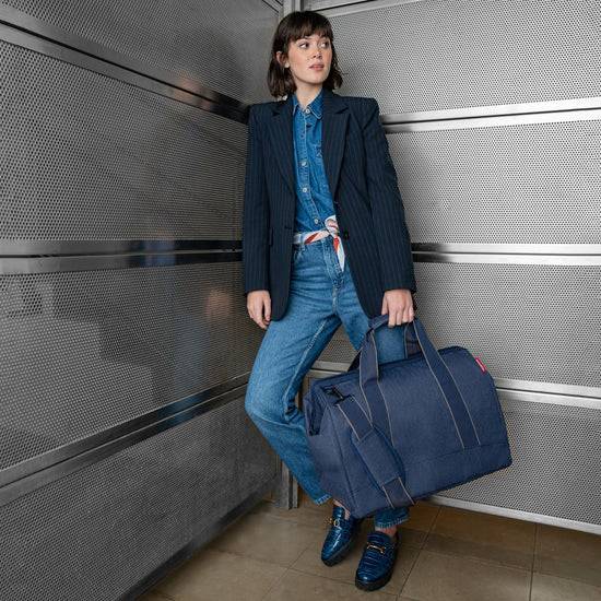 Reisenthel allrounder L herringbone dark blue (Große Reisetasche - 30 Liter Platz,dunkelblau) Fabrikladen