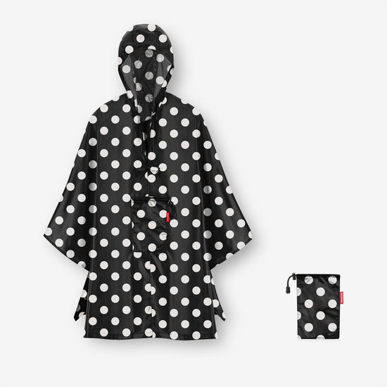 Reisenthel mini maxi poncho dots white (Regenponcho,schwarz) Muttertagsangebot