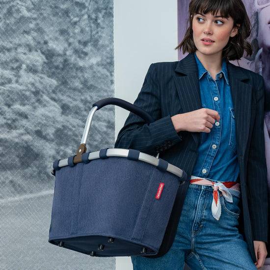 Reisenthel carrybag herringbone dark blue (Einkaufskorb,dunkelblau) 50% Rabatt mit kostenlosem Versand