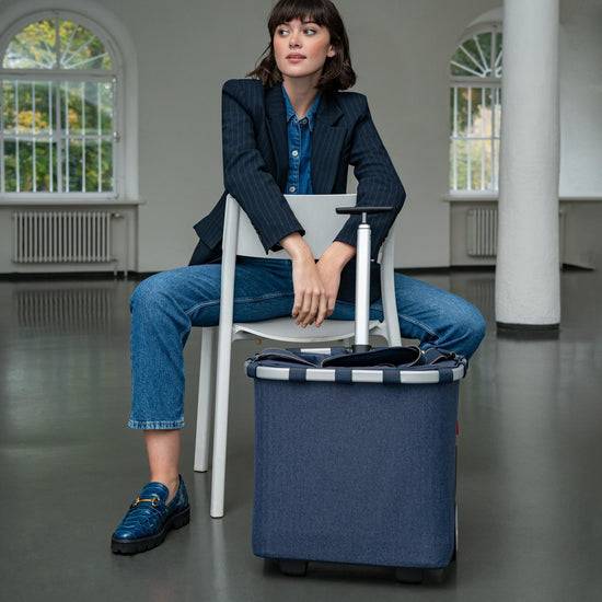Reisenthel carrycruiser herringbone dark blue (Einkaufstrolley,dunkelblau) im Angebot
