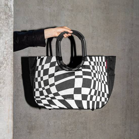 Reisenthel loopshopper L frame op-art (Einkaufstasche,schwarz) Valentinstagsangebot