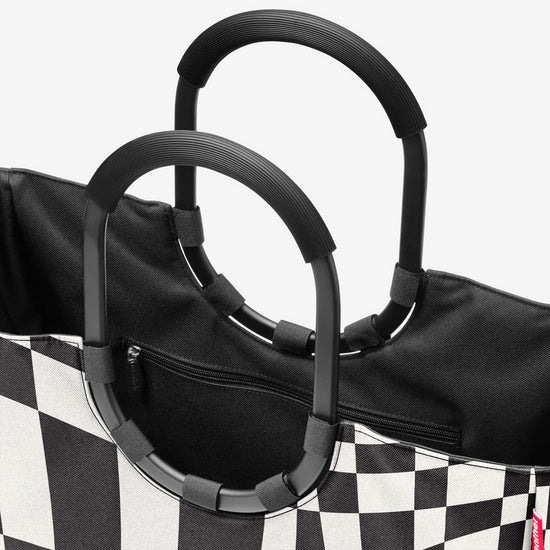 Reisenthel loopshopper L frame op-art (Einkaufstasche,schwarz) Valentinstagsangebot