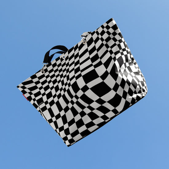 Reisenthel shopper XL op-art (Strandtasche,schwarz) Lagerräumung