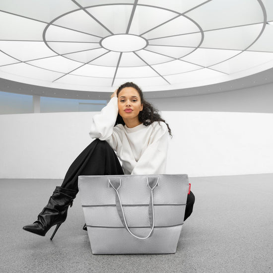 Reisenthel shopper e1 herringbone grey (Damentasche,grau) 50% Rabatt mit kostenlosem Versand