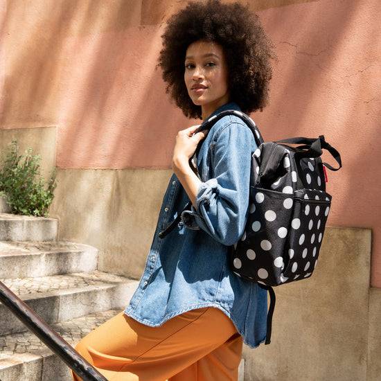 Reisenthel allrounder R dots white (Rucksack,schwarz) Black Friday Preise