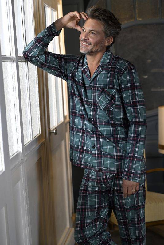 Ringella Pyjama mit durchgehender Knopfleiste Vatertagsangebot