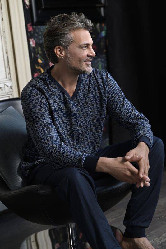Ringella Pyjama mit Strickbündchen Räumungsverkauf